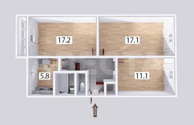 Продажа квартиры Омск.&nbsp;75 Гвардейской бригады, 9