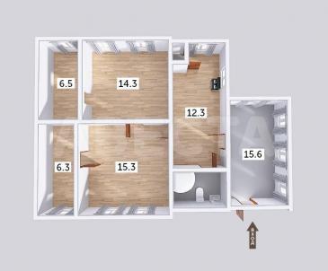 Продажа квартиры Омск. 1-я Станционная, 4