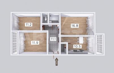Продажа квартиры Омск. ул. 2-я Молодежная, 40