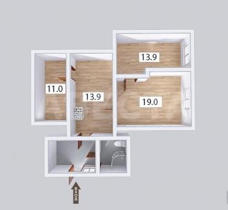 Продажа квартиры Омский.&nbsp;.&nbsp;Ракитинка (Морозовского с/п), ул. Зеленая, 20