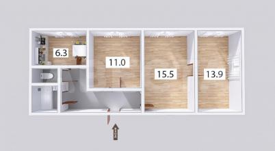 Продажа квартиры Омск.&nbsp;ул. Берко Цемента, 1