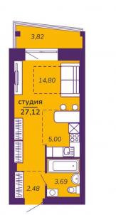 Продажа новостройки Омск.&nbsp;ул Амурская 21-я, 1