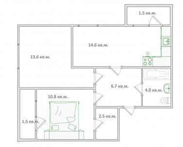 Продажа квартиры Омск.&nbsp;Перелета ул, 34
