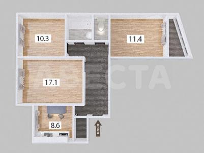 Продажа квартиры Омск.&nbsp;пер. 1-й Башенный, 4