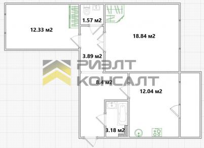 Продажа квартиры Омск.&nbsp;переулок 1-й Башенный, 8, к.1