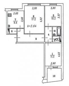 Продажа квартиры Омск.&nbsp;11-й микрорайон, 70 лет Октября, 18