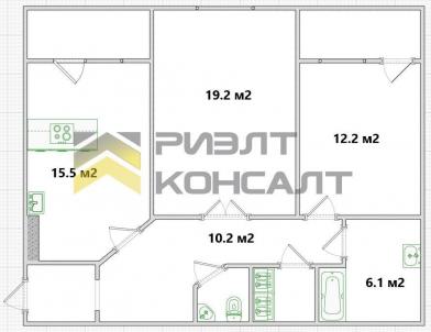 Продажа квартиры Омск.&nbsp;проспект Комарова, 15
